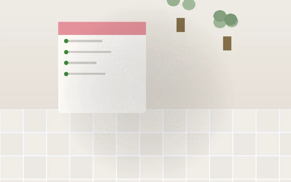 Illustration of a house cleaning checklist